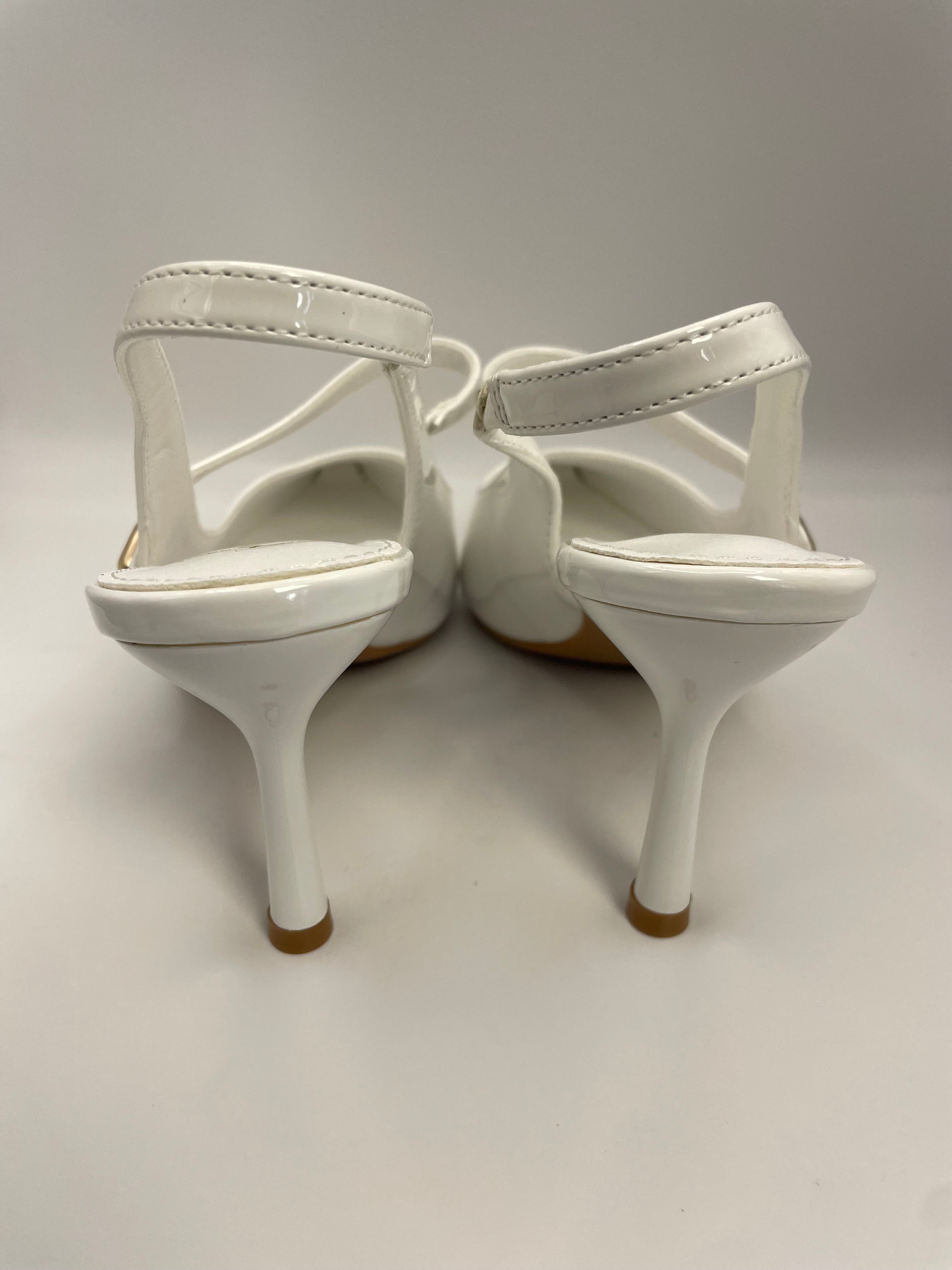 Elegant White Slingback Heels for Women | Pointed-Toe Stylish Shoes
