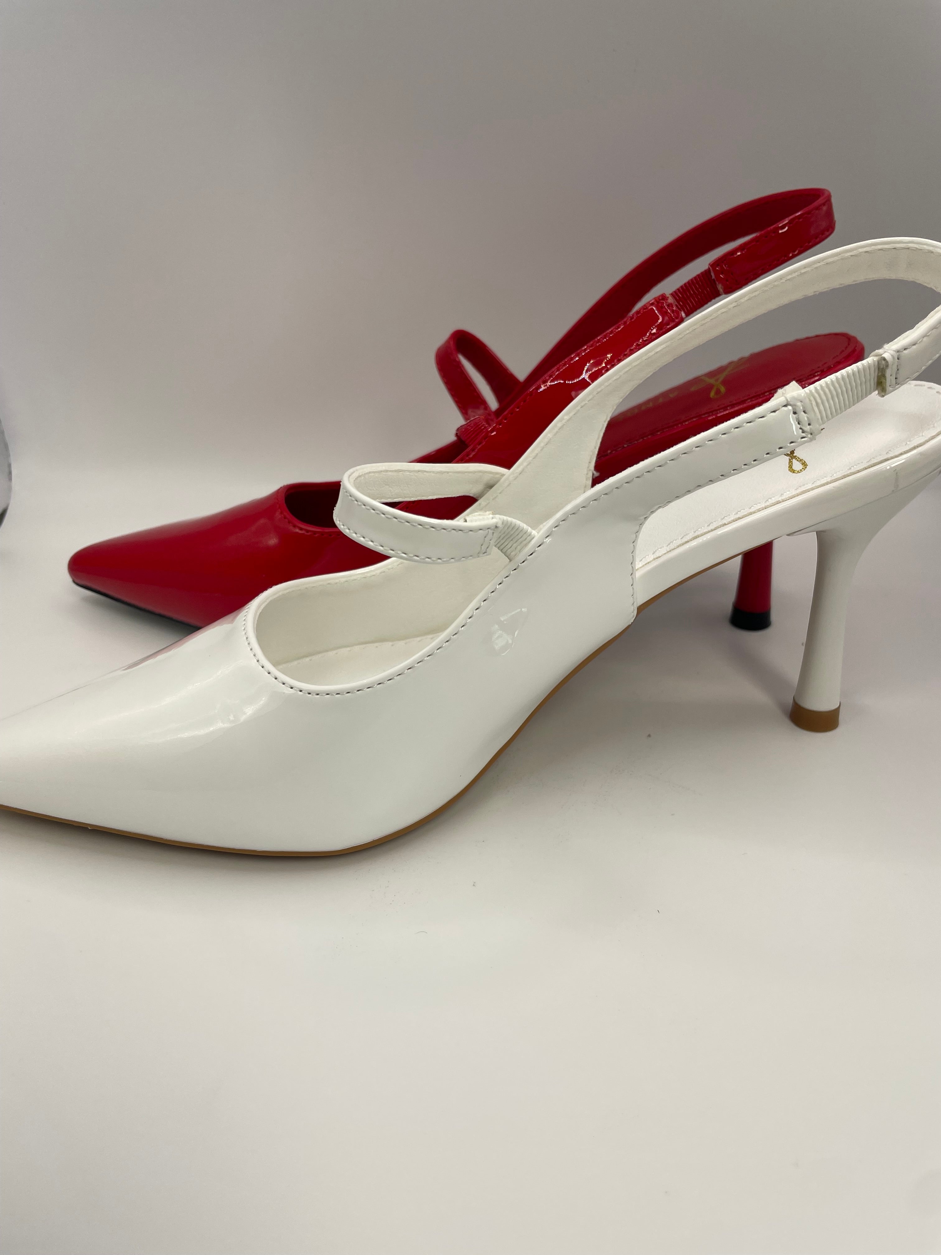 Elegant White Slingback Heels for Women | Pointed-Toe Stylish Shoes