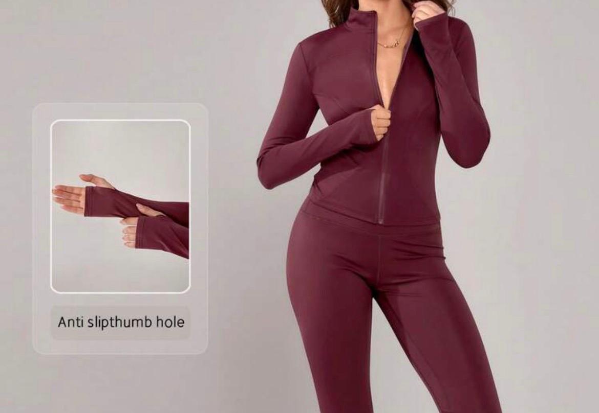 New Hot Sale Long Sleeve Sportswear Breathable Comfortable High Quality Gym Fitness Wear Front Zipper Yoga Jacket