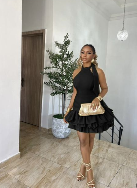 Ruffled Halter Mini Dress for Parties & Special Events